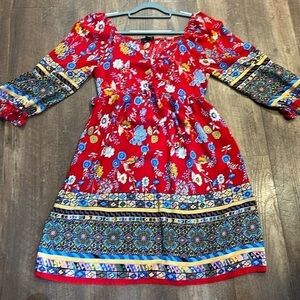 Susan Betro Floral & Paisley Patterned Dress Size XL